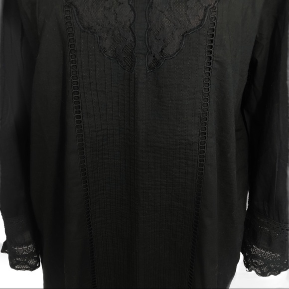 🔴SOLD🔴Anthropologie Farm Rio Black Dress L - Picture 5 of 13